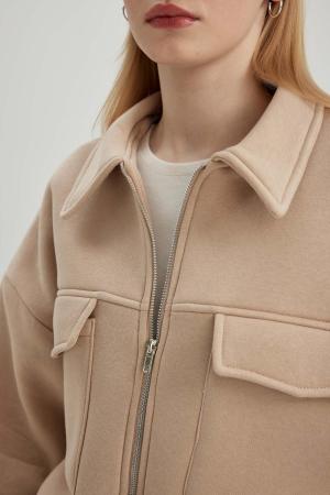 Fabric bomber jacket