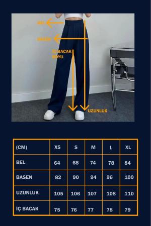 Women's Dark Blue High Waisted Pants