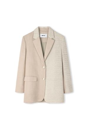 Crochet patterned blazer