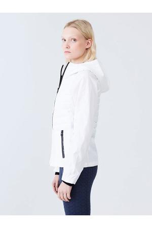 Hooded Zippered White Jacket