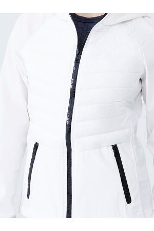 Hooded Zippered White Jacket
