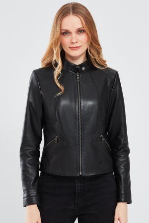 Black Short Leather Jacket