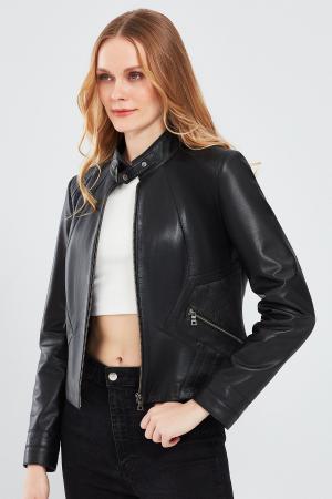 Black Short Leather Jacket