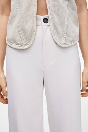 Straight fabric trousers