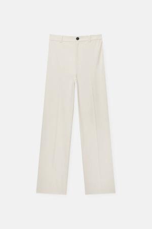 Straight fabric trousers