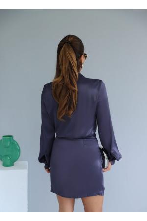 SATIN SHIRT DRESS