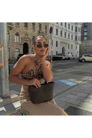 Leopard Tulle Blouse Bodysuit