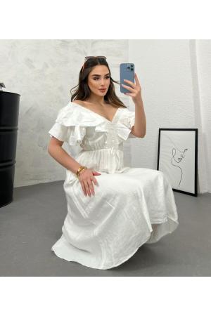White Linen Summer Dress