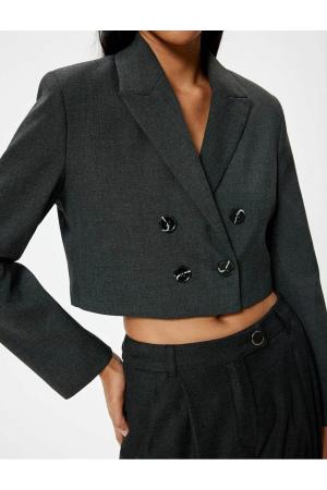 Oversize Crop Blazer Jacket