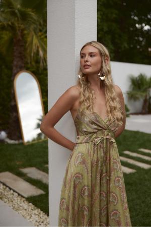 Satin Long Dress