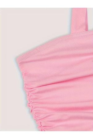 Summer crop top with pink bow