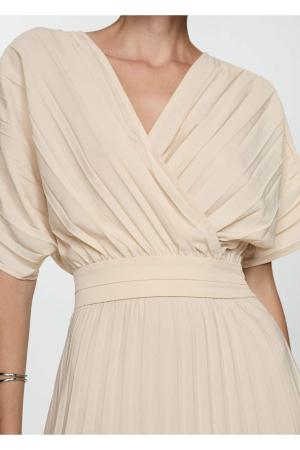 Pleated Flared Dress