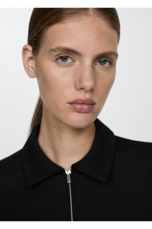 Polo collar dress with pockets