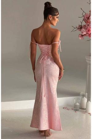 SATIN DRESS LONG