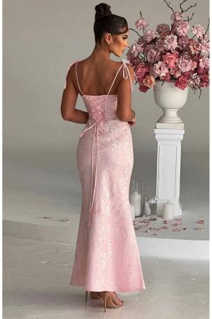 SATIN DRESS LONG