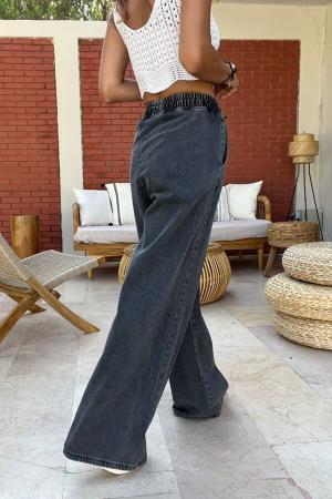 Wide Leg Pocket Washed Jeans