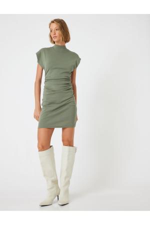 High neck bodycon mini dress