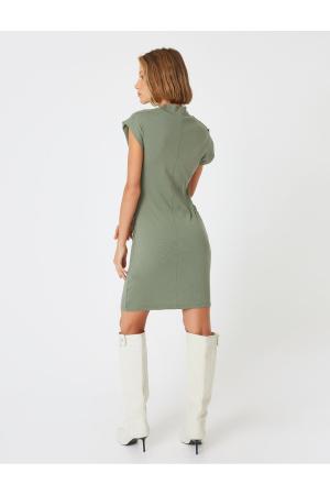 High neck bodycon mini dress