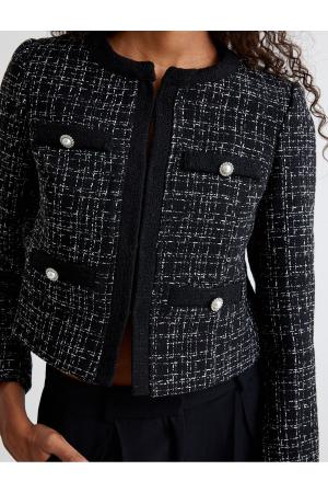 Crew neck sweater with loose details
