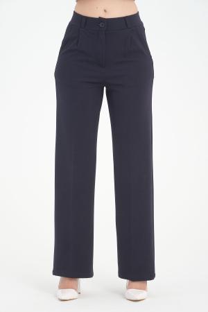 Navy blue pants, women's plus size