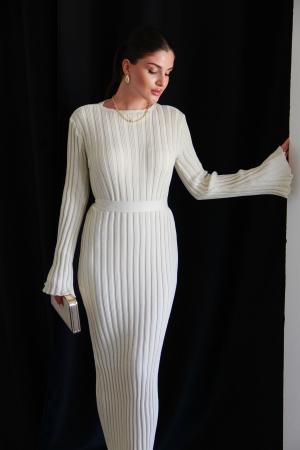 Ribbed knit dress