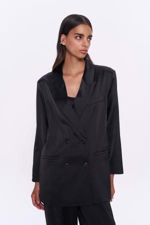 Oversized satin blazer