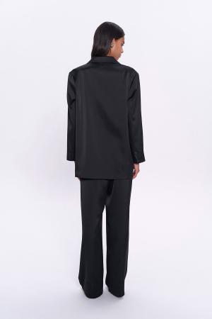 Oversized satin blazer
