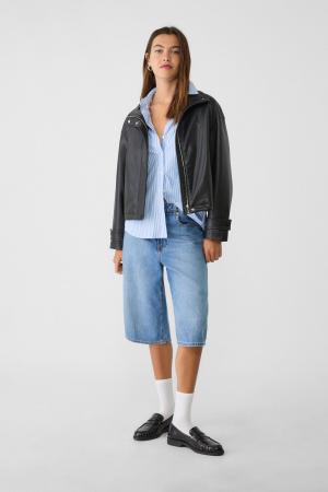 faux leather jacket