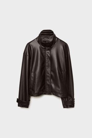 faux leather jacket