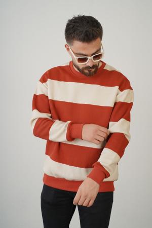 Oversize, Striped Sweatshirt