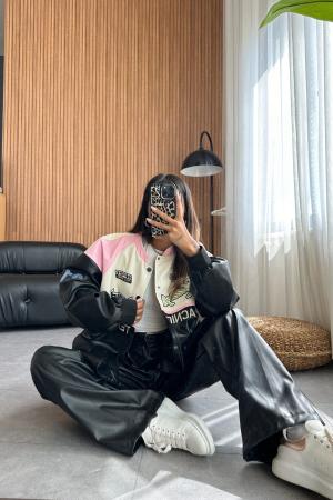 Unisex Oversize Leather Biker Jacket