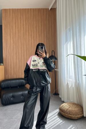 Unisex Oversize Leather Biker Jacket