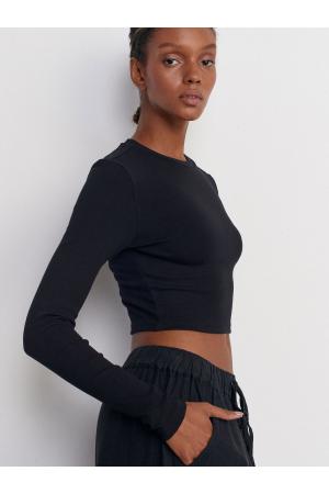 Crop Top-Black