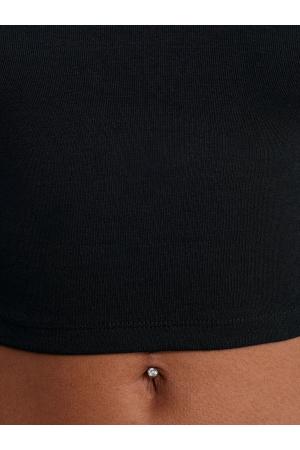 Crop Top-Black