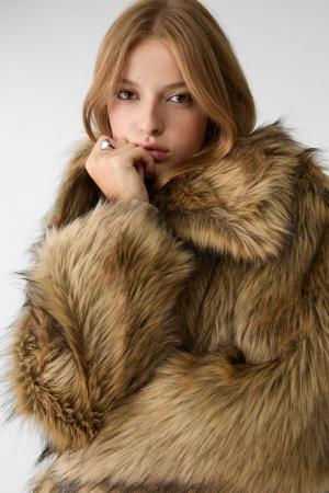 Faux fur jacket