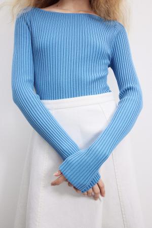 Elastic Knitted Top