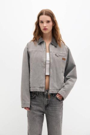 Corduroy collar jacket