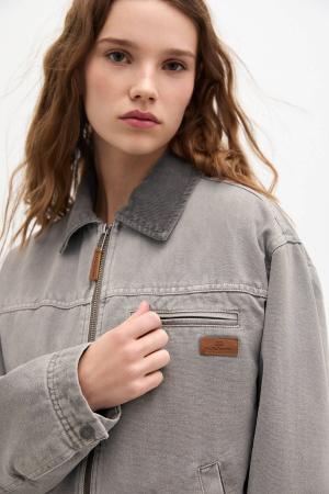 Corduroy collar jacket