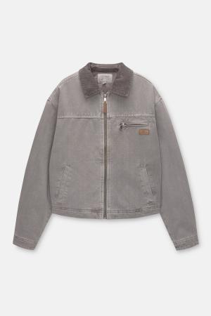 Corduroy collar jacket