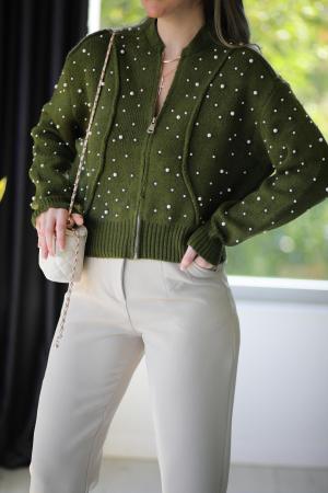 Pearl Knitwear Jacket Green