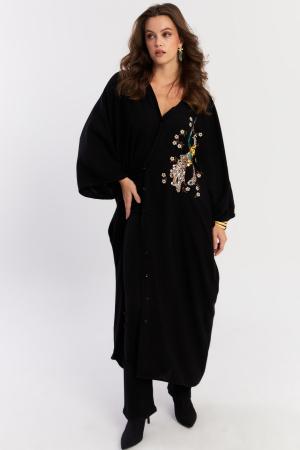 Women's Black Casual Maxi Dress