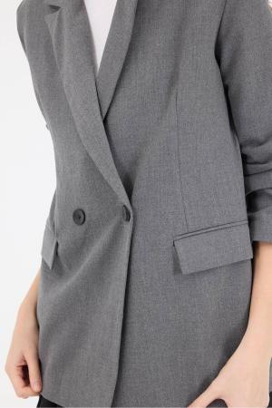 Padded Buttoned Blazer Jacket